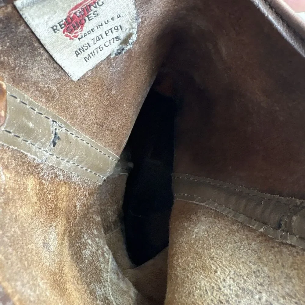 VTG 1996 Red Wing Pecos 12 3E Extra Wide Steel Toe Boots PT91 Distressed